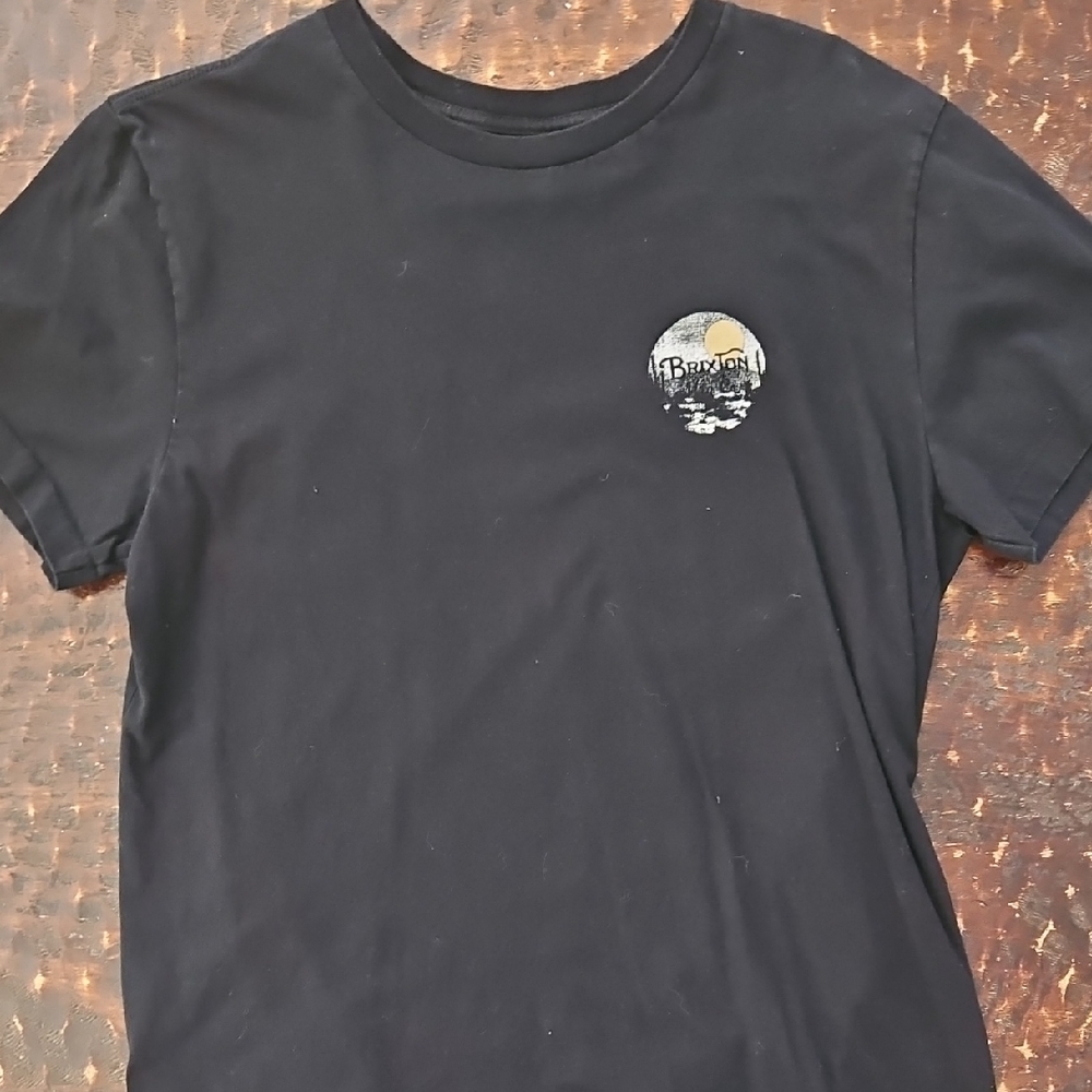 Brixton Black Tee with Desert Graphic Large